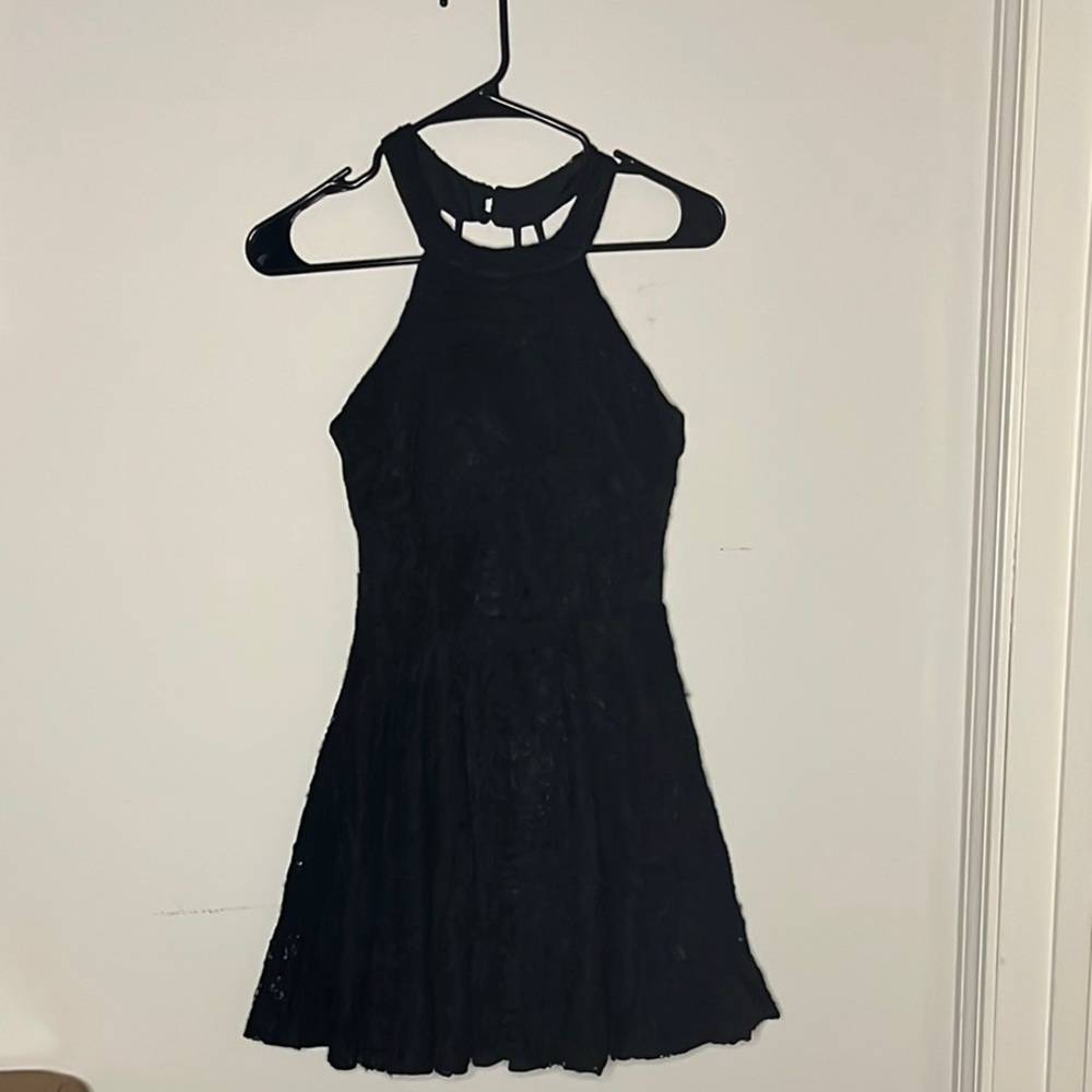 Black Lacey Skater-Girl Dress